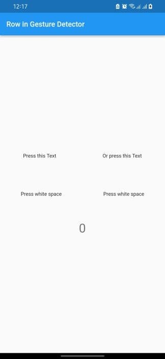 Gesture Detector in Row- Flutter